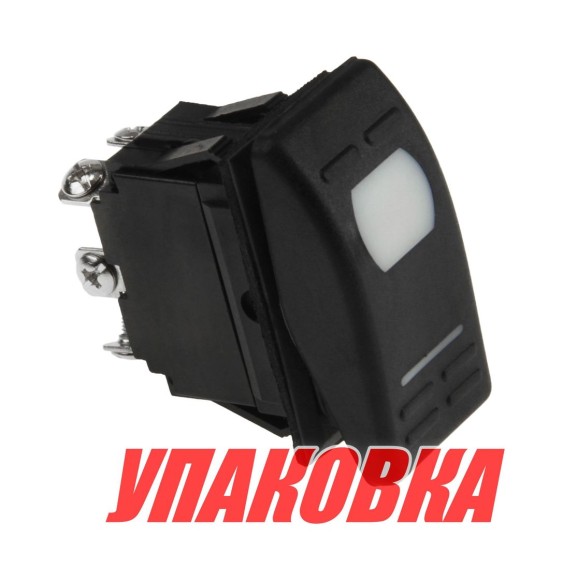 Переключатель 2х поз (ON)-ON 12V/16A 6Р подсветка (упаковка из 10 шт.)