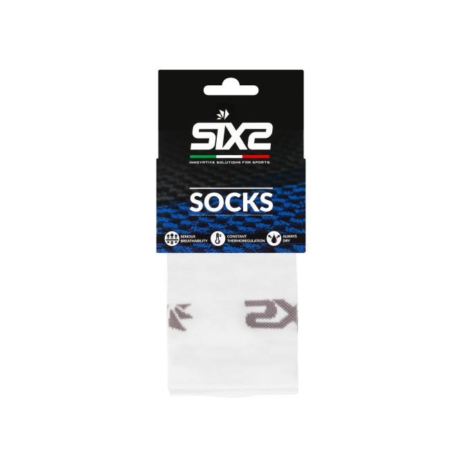 Носки SIXS Logo White Carbon/White, 44/47