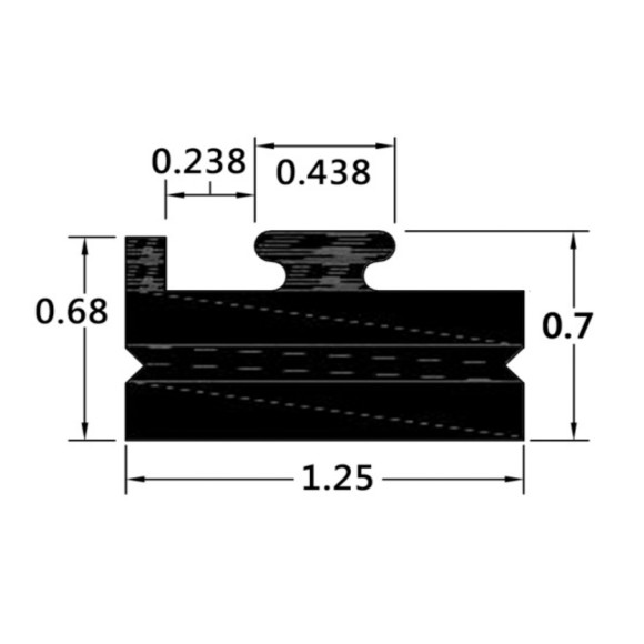 Склиз Sledex 11 черный 56" для Polaris Длина: 1422 мм, цвет: черный