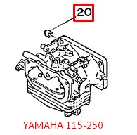 Втулка ролик рычага карбюратора Yamaha 9.9-15D; 115-225 (Yamaha)