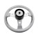 Колесо рулевое DELFINO, спицы серебрянные 310 мм, серый