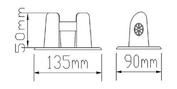 Роульс для лодки ПВХ серый