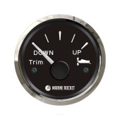 Трим-указатель 0-190 Ом, черный циферблат, нержавеющий ободок, д. 52 мм, Marine Rocket Трим-указатель 0-190 Ом, черный циферблат, нержавеющий ободок, д. 52 мм, Marine Rocket