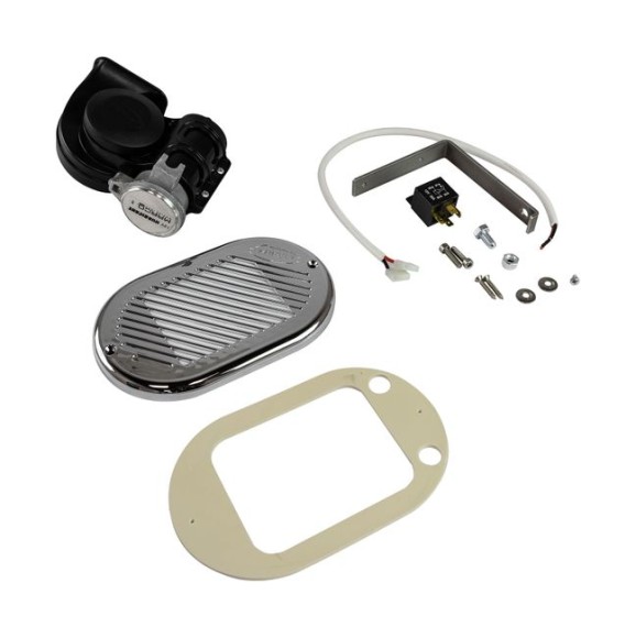 Сигнал звуковой электропмневматический Marco Hurricane HR1/C, 12 В, хромированный