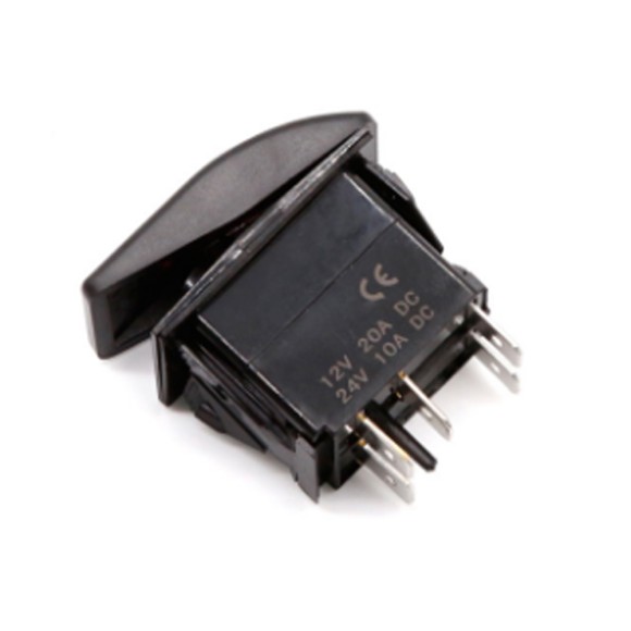 Переключатель двухпозиционный Skipper (ON)-ON 12В 20А, 7 контактов, с подсветкой Переключатель двухпозиционный Skipper (ON)-ON 12В 20А, 7 контактов, с подсветкой