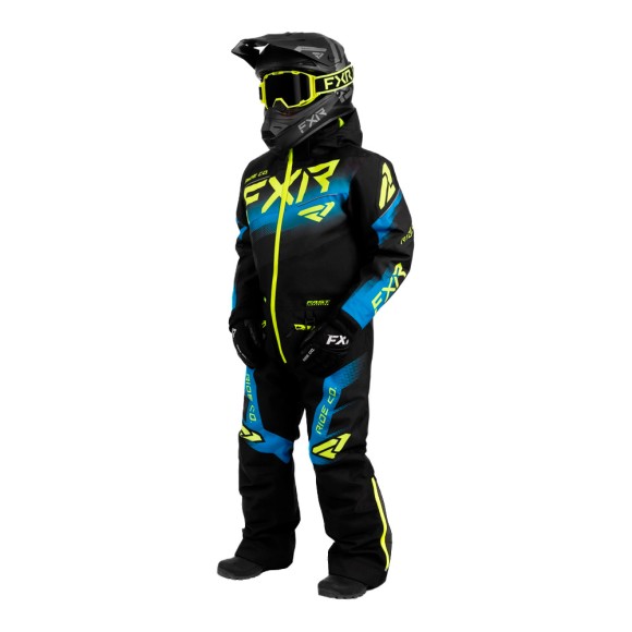 Детский комбинезон FXR Boost с утеплителем Black/Blue/Hi Vis, 2