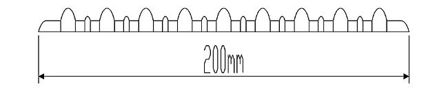 Лента дублирующая тип j1, черная, 200 мм