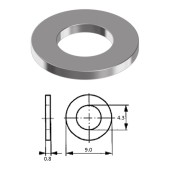 Шайба M 4 нерж.A2 (10 шт) Шайба M 4 нерж.A2 (10 шт)