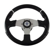 Колесо рулевое NISIDA, спицы серебрянные 320 мм, чёрный