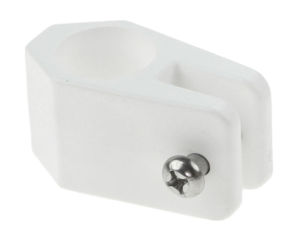 Кронштейн скользящий для рамы тента 7/8" (22,2 мм), пластиковый белый