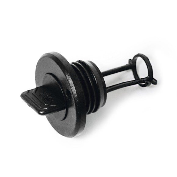 Заглушка дренажная круглая SUNFINE 43x66 мм, пластик черный