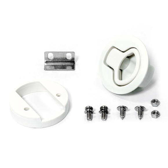 Замок потайной SUNFINE 61x35мм без ключей, белый пластик (Замена EASTERNER C14005) Замок потайной SUNFINE 61x35мм без ключей, белый пластик (Замена EASTERNER C14005)