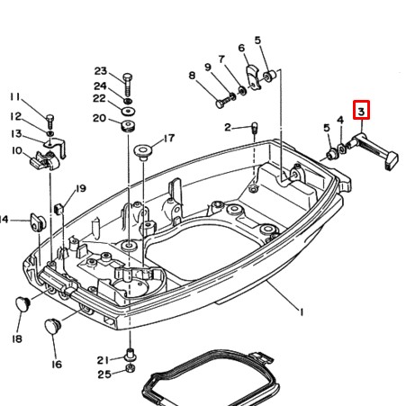 Рычаг зажим капота Yamaha 40Q 67642815014D Рычаг зажим капота Yamaha 40Q 67642815014D