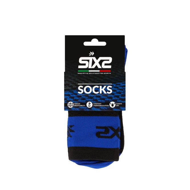 Носки SIXS Logo Black/Blue, 40/43, Артикул: SHLG-II-NEBL
