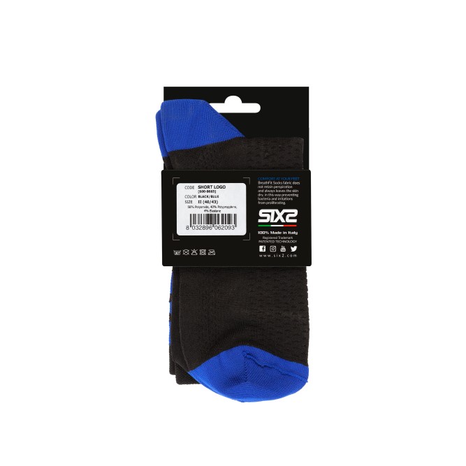Носки SIXS Logo Black/Blue, 40/43, Артикул: SHLG-II-NEBL