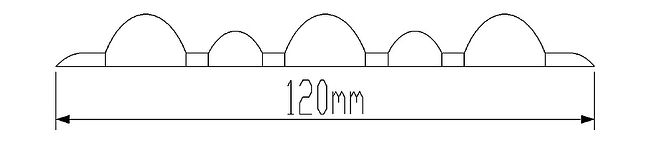 Лента дублирующая, черная, 120 мм