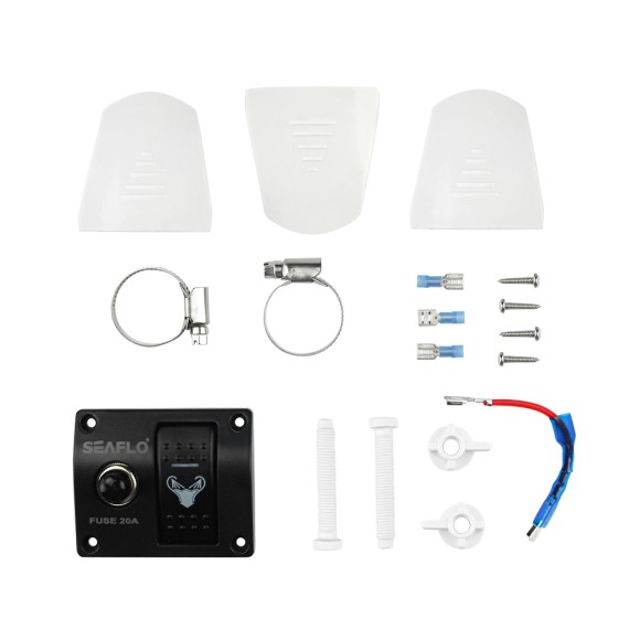 Унитаз судовой керамический 12В (компакт) сиденье из дерева с эмалевым покрытием