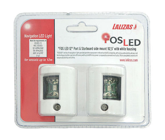 Огни бортовые светодиодные 38х60 мм, белый корпус