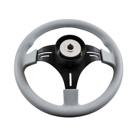 Колесо рулевое MANTA, спицы черные 355 мм, серый