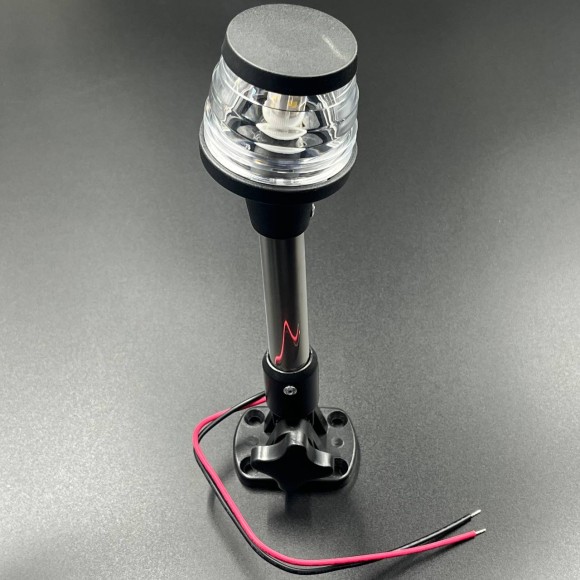 Огонь топовый на стойке LED(белый)(248мм)корпус нерж. (Sunfine)