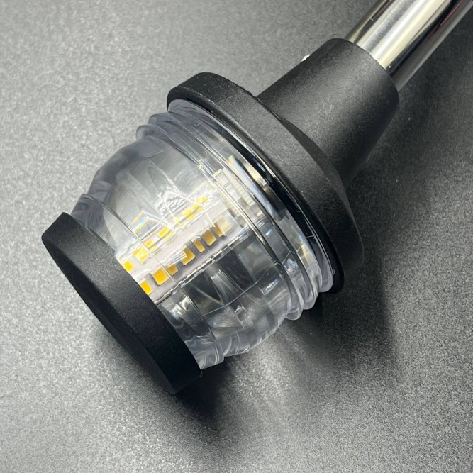 Огонь топовый на стойке LED(белый)(248мм)корпус нерж. (Sunfine)