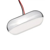 Светильник для подсветки палуб и трапов светодиодный, теплый белый свет, нерж. сталь