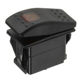 Переключатель двухпозиционный Skipper ON-ON 12В 20А, 4 контакта, с подсветкой Переключатель двухпозиционный Skipper ON-ON 12В 20А, 4 контакта, с подсветкой