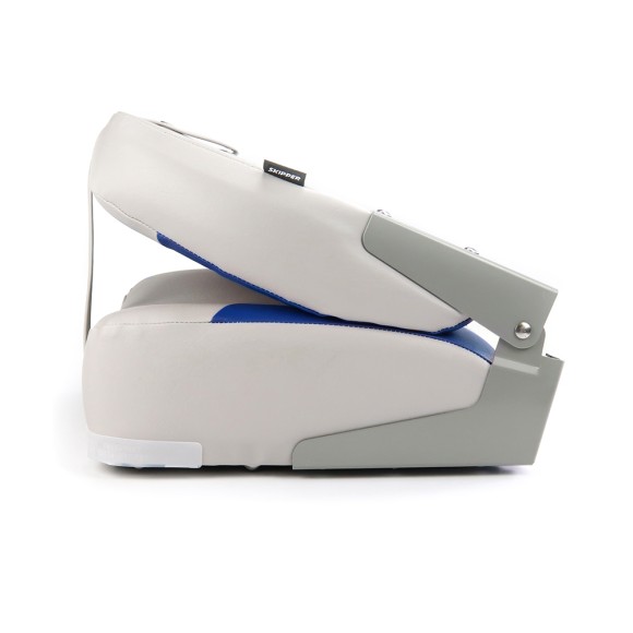 Кресло складное мягкое Skipper синий/серый