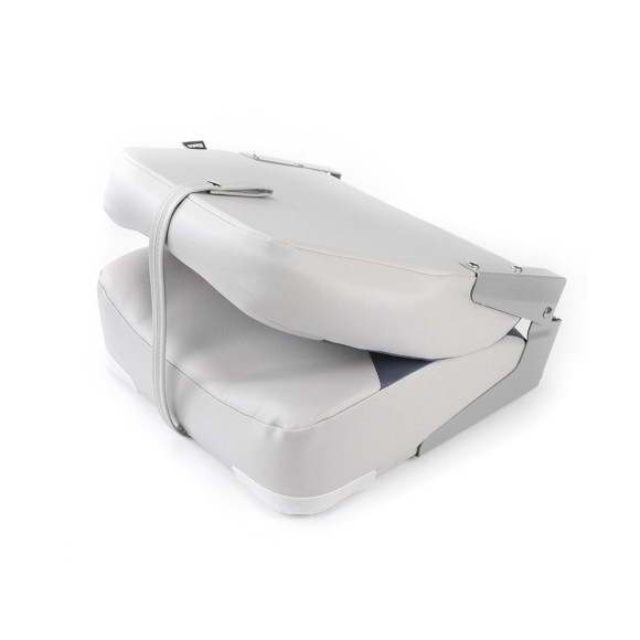 Кресло складное мягкое Skipper синий/серый