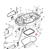 Рычаг, зажим капот Yamaha 30D 6J8-42815-00-EK