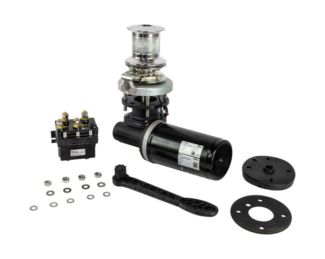 Лебедка якорная Quick Rider R1 512D, 12 В, цепь 6мм, барабан D 90мм