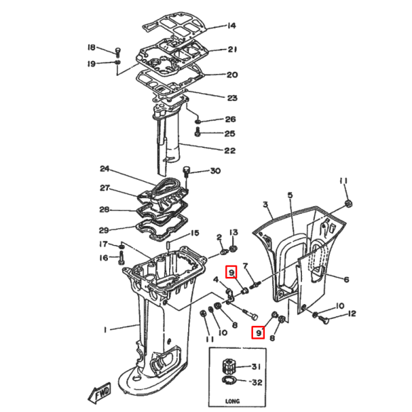 Ограничитель Yamaha 40Q (6A0-42758-00) (Yamaha)