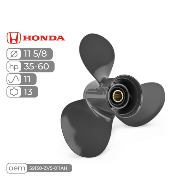 Винт гребной Skipper для Honda 35-60HP алюминиевый, диаметр - 11 5/8", шаг 11" Винт гребной Skipper для Honda 35-60HP алюминиевый, диаметр - 11 5/8", шаг 11"