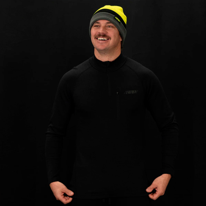 Термокофта 509 FZN Merino 1/4 Zip Black, MD