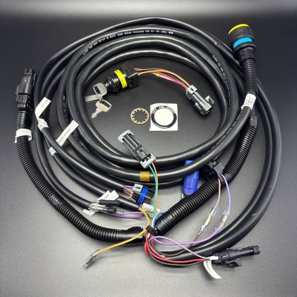 Кабель электр. с замком зажигания, 15 фт (HARNESS/KEY SWTCH 15ft 14 Pin) (Quicksilver) Кабель электр. с замком зажигания, 15 фт (HARNESS/KEY SWTCH 15ft 14 Pin) (Quicksilver)
