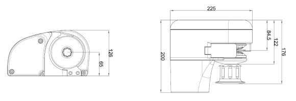Лебедка якорная Italwinch IKI 800Вт, 12 В, цепь 6мм