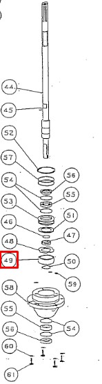 Подшипник вертикального вала водомета 7205BECBP (25х52х15) (SKF)