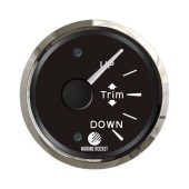 Трим-указатель 0-190 Ом, черный циферблат, нержавеющий ободок, д. 52 мм, Marine Rocket Трим-указатель 0-190 Ом, черный циферблат, нержавеющий ободок, д. 52 мм, Marine Rocket