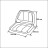 Сиденье пластмассовое складное с подложкой Molded Fold-Down Boat Seat,серо-голубое