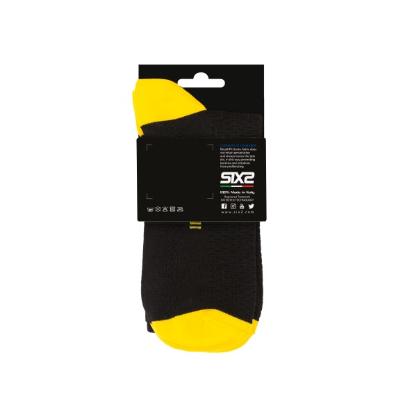 Носки SIXS Logo Black/Yelow, 40/43, Артикул: SHLG-II-NEGI