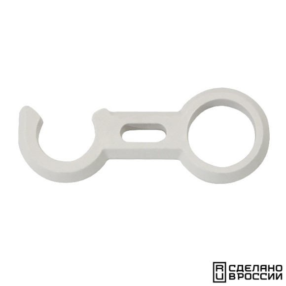 Крючок фиксатор трапа 22мм белый