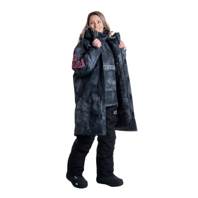 Пальто Jethwear Pit Coat с утеплителем Dark TieDye, 2XL/3XL