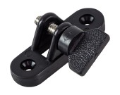 Кронштейн палубный 75 град, винт-барашек, ровное основание, пластиковый черный Кронштейн палубный 75 град, винт-барашек, ровное основание, пластиковый черный