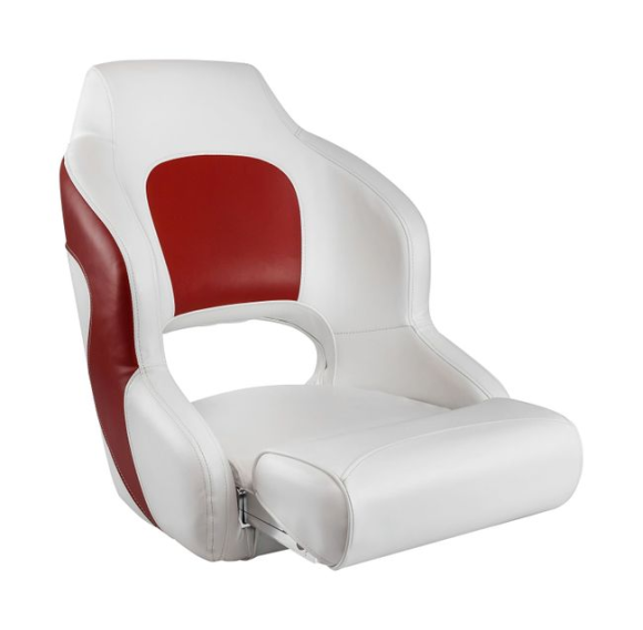Кресло с болстером Premium Captain's Bucket, обивка винил, цвет белый/красный, Marine Rocket Кресло с болстером Premium Captain's Bucket, обивка винил, цвет белый/красный, Marine Rocket