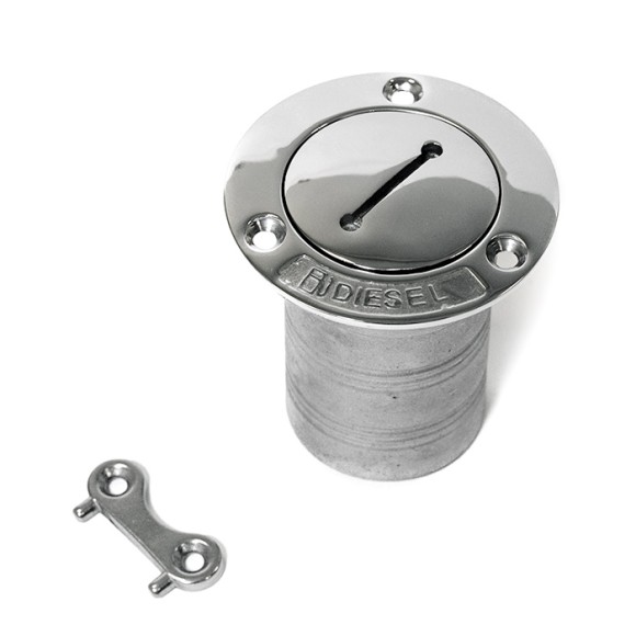 Горловина заливная SUNFINE 51мм прямая с ключом (Diesel), нержавеющая сталь Горловина заливная SUNFINE 51мм прямая с ключом (Diesel), нержавеющая сталь