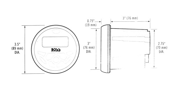 Морская магнитола BOSS MGR350B