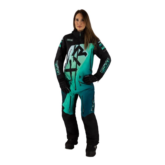 Комбинезон FXR CX F.A.S.T. с утеплителем Black/Mint Fade, 14