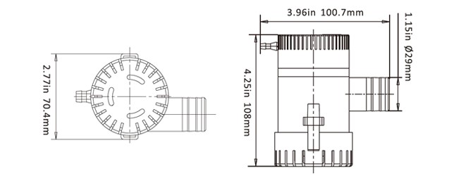 Насос осушительный 1100GPH 01 Series 12В