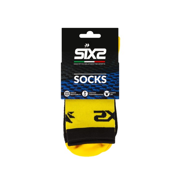 Носки SIXS Logo Black/Yelow, 44/47 Носки SIXS Logo Black/Yelow, 44/47