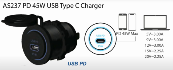 Разъем USB PD Type-C, 45 Вт Разъем USB PD Type-C, 45 Вт